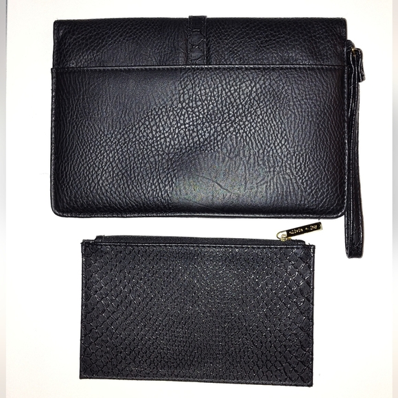 NWOT OLIVA + JOY NEW YORK DESIGNER WRISTLET & COIN PURSE POUCH GENUINE LEATHER - Picture 10 of 14